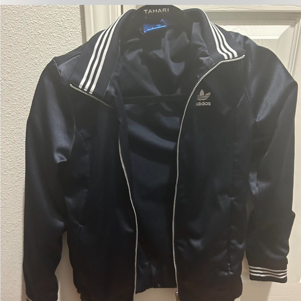 Adidas navy blue vintage jacket